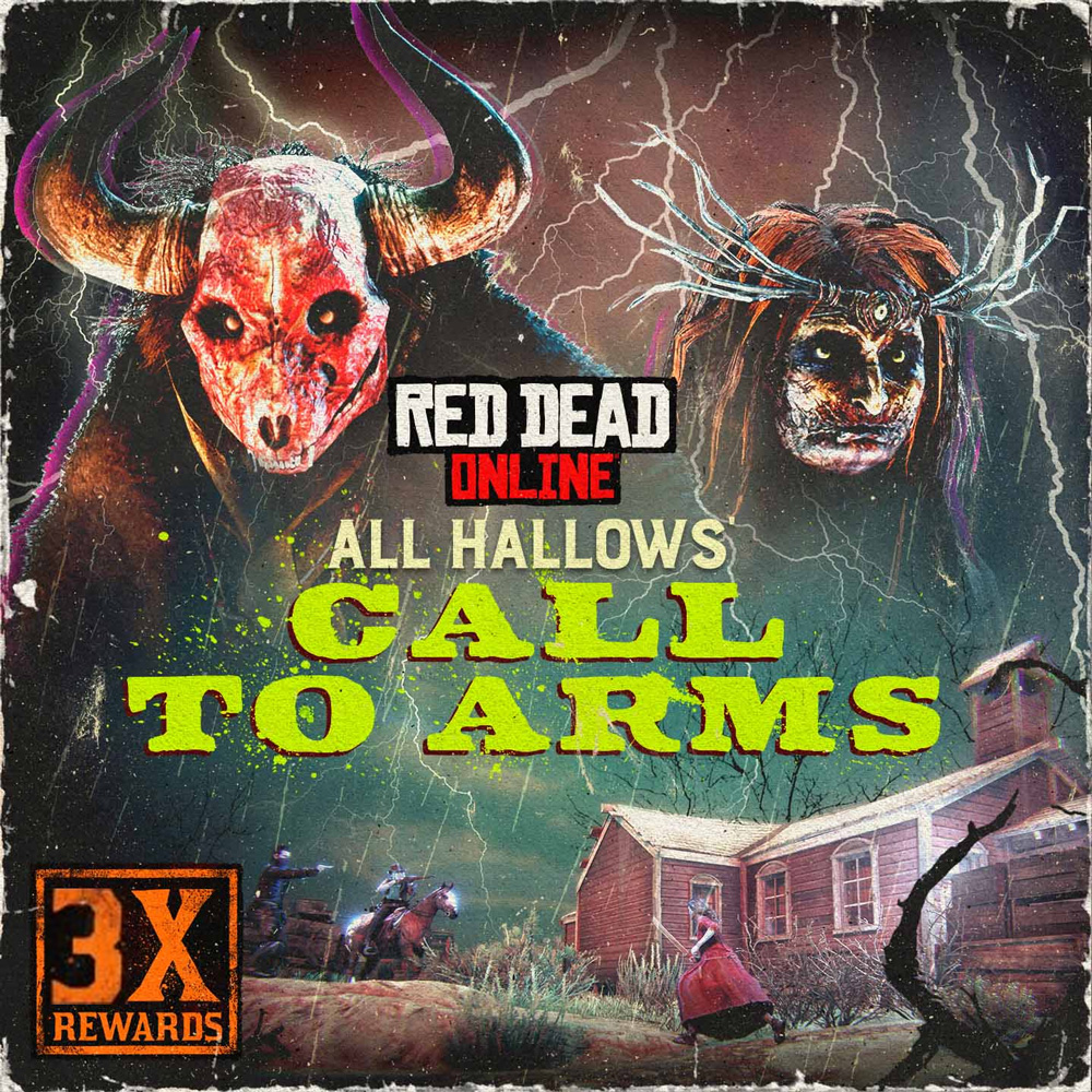 GTASeries's tweet image. A new #RedDeadOnline event starts on October 7 (available through November 3).

Celebrate Halloween with new All Hallows&apos; Call to Arms locations in Van Horn and the Bronte Mansion, offering Triple RDO$, Gold, and XP through November 3. The Halloween Pass 2 returns, with previous…