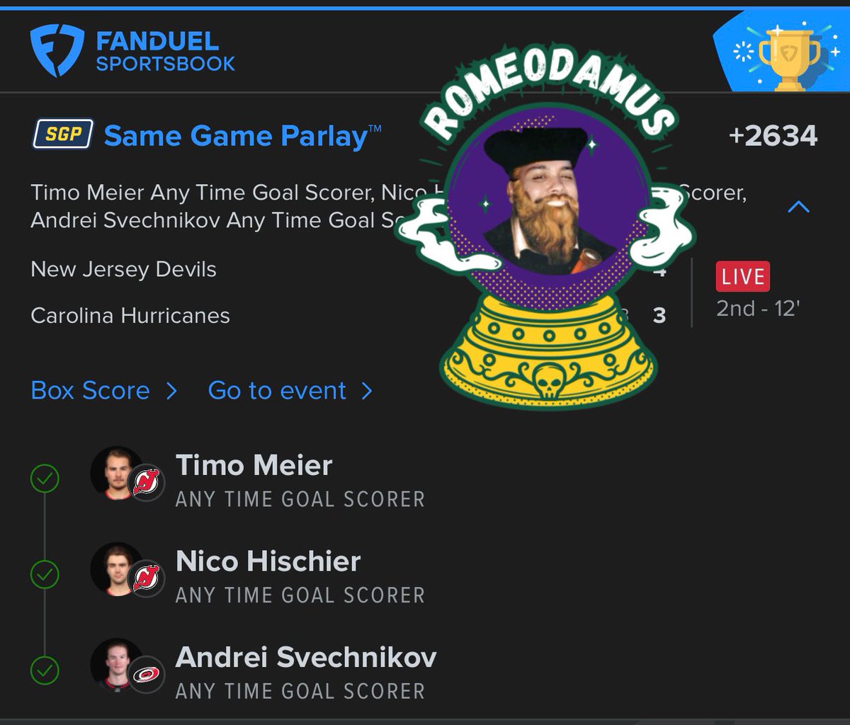 Romeodamus's tweet image. Hockey tomorrow! Are you ready? 

TMThread Discord

Link in replies

#GamblingTwitter #GamblingX #TheMoneyThread #TMThread #DubClub #Romeodamus #TMT