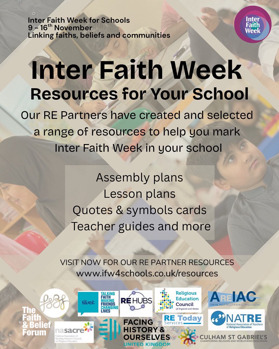 🔥 CELEBRATE INTER FAITH WEEK: Your KS4 Resource Toolkit is READY! 🔥

Inter Faith Week (November 9–16) is approaching, and our RE partners have developed a powerful, comprehensive suite of resources to support Key Stage 4 in celebrating faith, belief, and community!