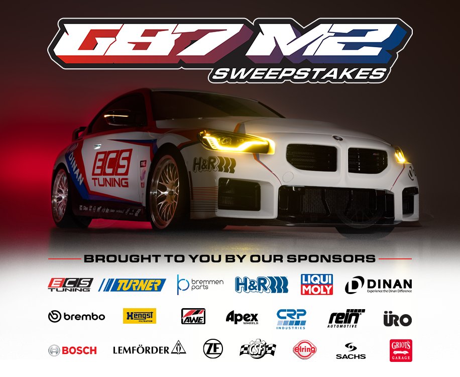 ECSTuning's tweet image. G87 M2 SWEEPSTAKES

You can win this car!

No purchase necessary. Void where prohibited. See official rules.

bit.ly/4nLAHk8

#ecs #ecstuning #thisisecs #G87M2 #G87m2sweepstakes #liquimoly #dinancars #hrsuspension #hengst #brembo #meyle #apexwheels #bosch #CRP #uroparts