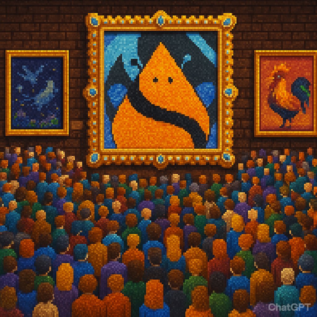 rcurtibc's tweet image. 🤔 What if your NFT could walk off the blockchain and hang on your wall? Insane, right?

You saw @goNativeCC huge mint success, so now we go further!

Introducing IRL BEElievers: only 21, each hand‑painted and forever tied to a Beeliever NFT.

The swarm is breaking free!

👀…