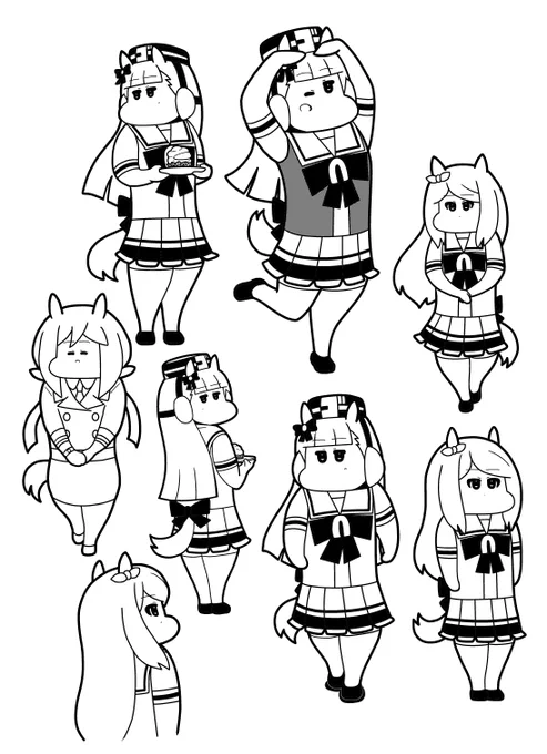 使い回しも考えて出来るだけ全身を描いておく