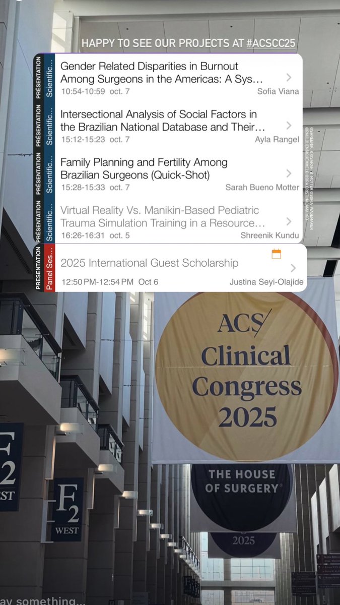CommiSurLab's tweet image. ✈️Next stop: #ACSCC25 Chicago!

We are presenting:
🌐 As the ACS International Guest Scholarship
🎮 VR-based trauma training
⚖️ Intersectional disparities in surgical access

If you are attending, please come support 🙌

As our students advocate for equity &amp;amp; innovation in surgery