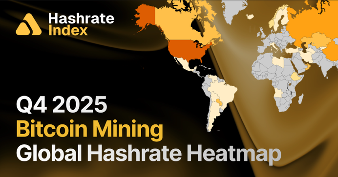 hashrateindex's tweet image. 🌍 NEW: Q4 2025 Global Hashrate Heatmap is live

Bitcoin mining power continues its worldwide shift. Here&apos;s where the hash is flowing and which countries are making moves 🧵