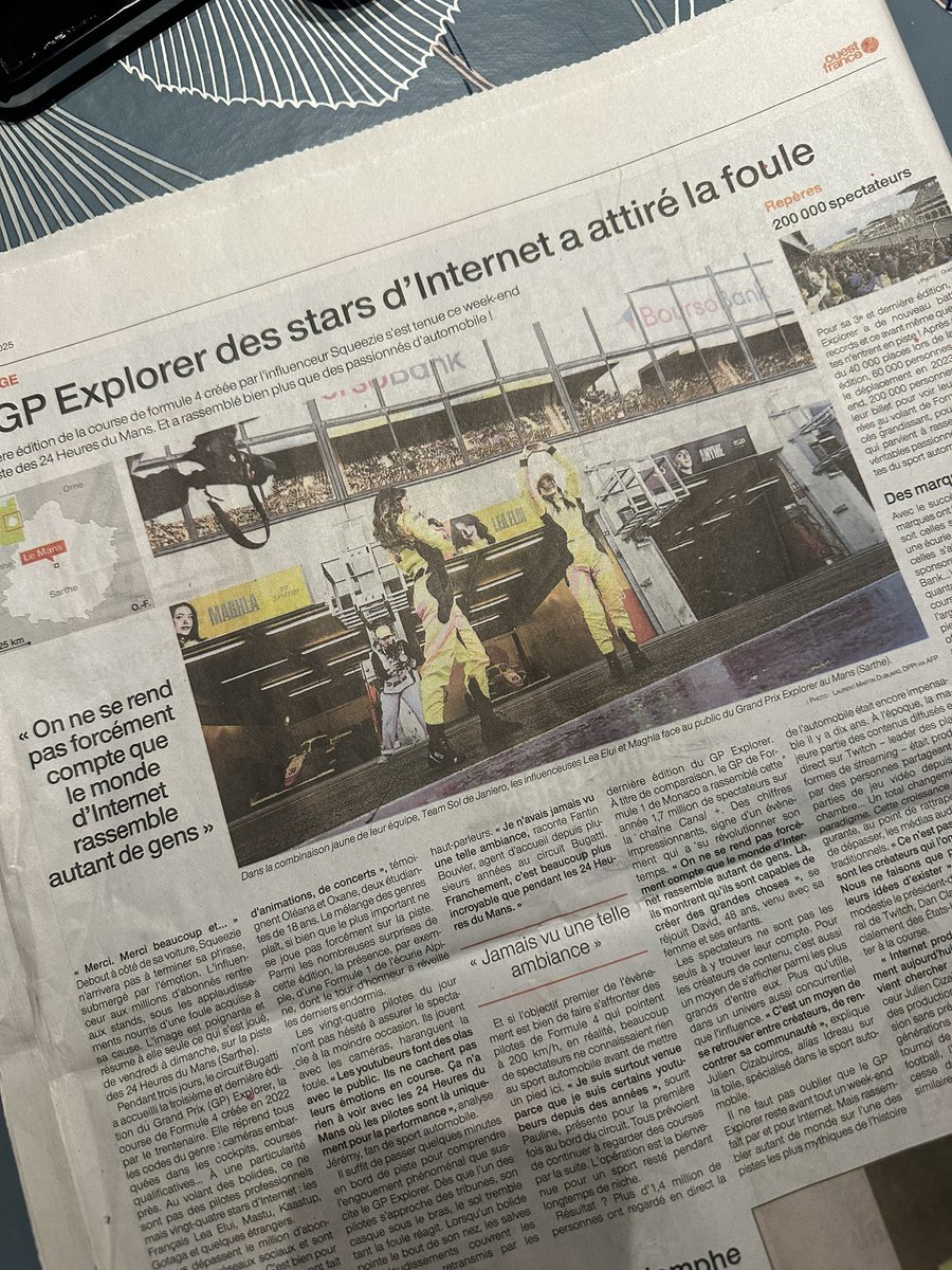 izy0o's tweet image. 2 reines sur le journal Ouest France 🥹💛 @Maghla #LeaElui #GPExplorer3