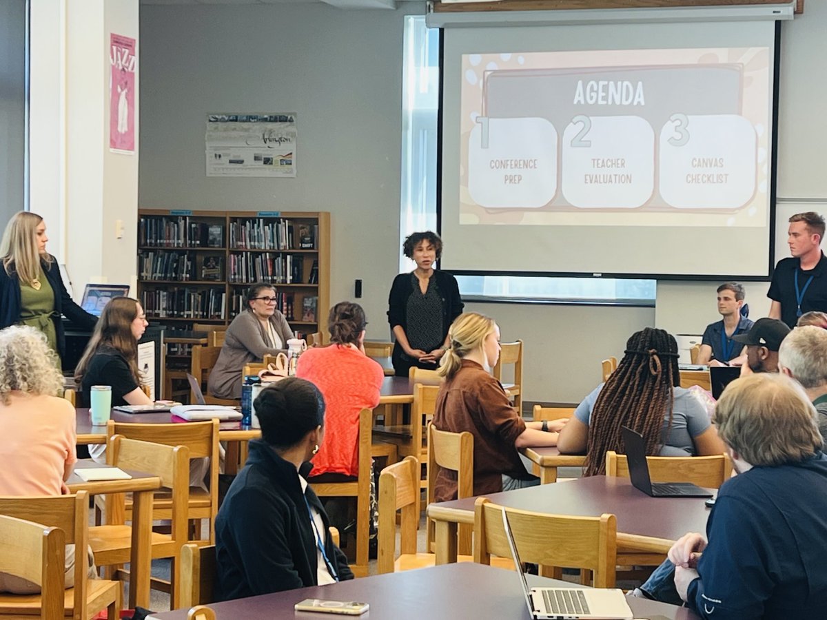 The October New Teacher session focused on preparing for conferences and the teacher evaluation system. Onboarding new staff is a process not an event. #SetTheStandard #WnEverything ⁦<a href="/APSVirginia/">Arlington Public Schools</a>⁩ ⁦<a href="/WMS_WolfPack/">WilliamsburgMS</a>⁩ ⁦<a href="/wmspta_wolves/">Williamsburg MS PTA</a>⁩