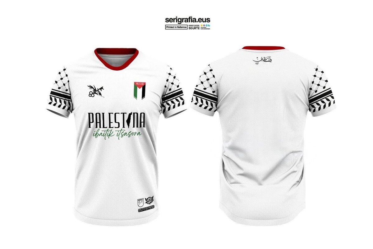 Mendibeltzkt's tweet photo. ILUSIO HANDIZ EGINIKO KAMISETA 🇵🇸
Diru irabazi guztiak Palestinara doaz.
Kamiseta soilik 25€
Kamiseta + izena edo zenbakia 28€
Kamiseta + izena + zenbakia 30€
2urtetatik XXLra.
ESKATU ZUREA!
Gu Lagunak 🤝 Mendibeltz
#Palestina #palestinaaskatu #PalestinaLibre https://t.co/kP9JvkUUqk