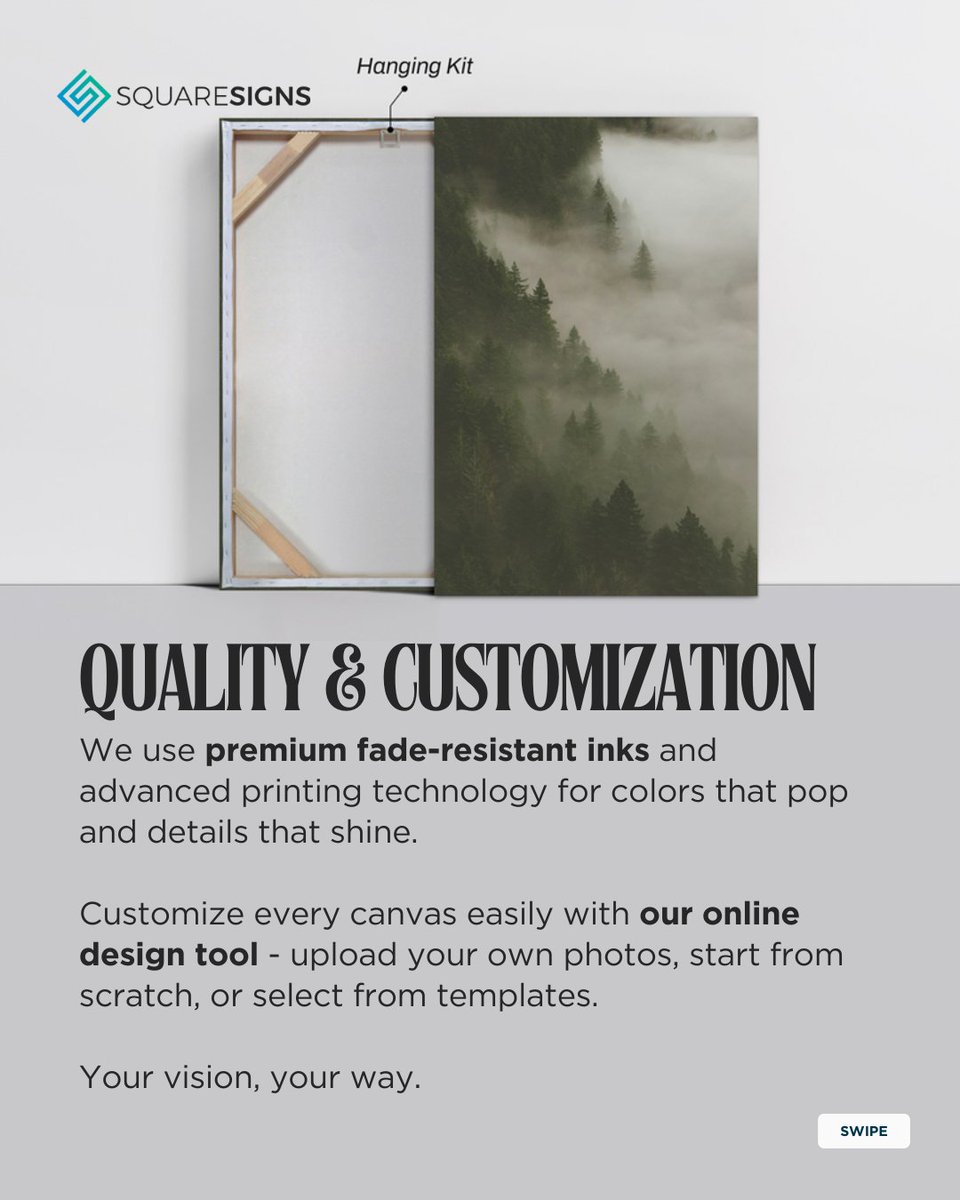 Turn your favorite memories into lasting works of art ✨

With our custom canvas prints, every photo gets the spotlight it deserves. From vibrant colors to fade-resistant quality, we make sure your walls tell your story for years to come. 🖼️ #canvasprints #priontondemand #signs