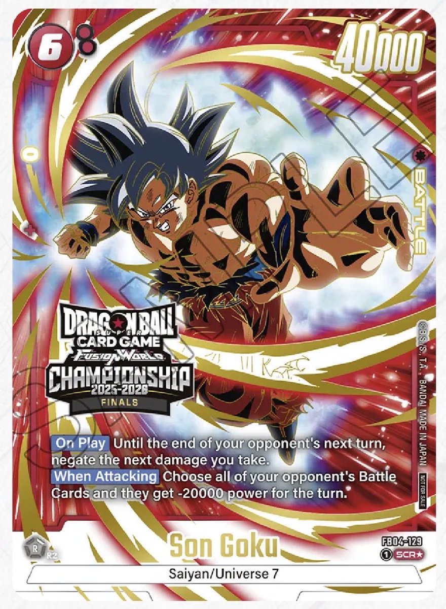PopChazers's tweet photo. Official First look at the Dragon Ball Super Fusion World Finals Top 32 Ultra Instinct GOKU SCR Winner Card!! holy I need 4! 

#dbsfw #dbscardgame #PopCHZ https://t.co/Lq0Cx8tpUx