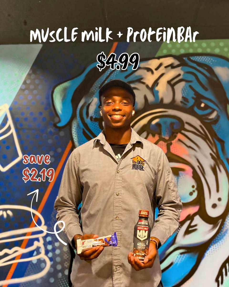 Chartwells_CUNE's tweet photo. Fuel your day with Muscle Milk + Protein Bar!
Power up your workouts or crush your classes with a tasty, protein-packed combo. 🥤🍫
Grab yours today and feel the energy! https://t.co/A7PBaMeym2