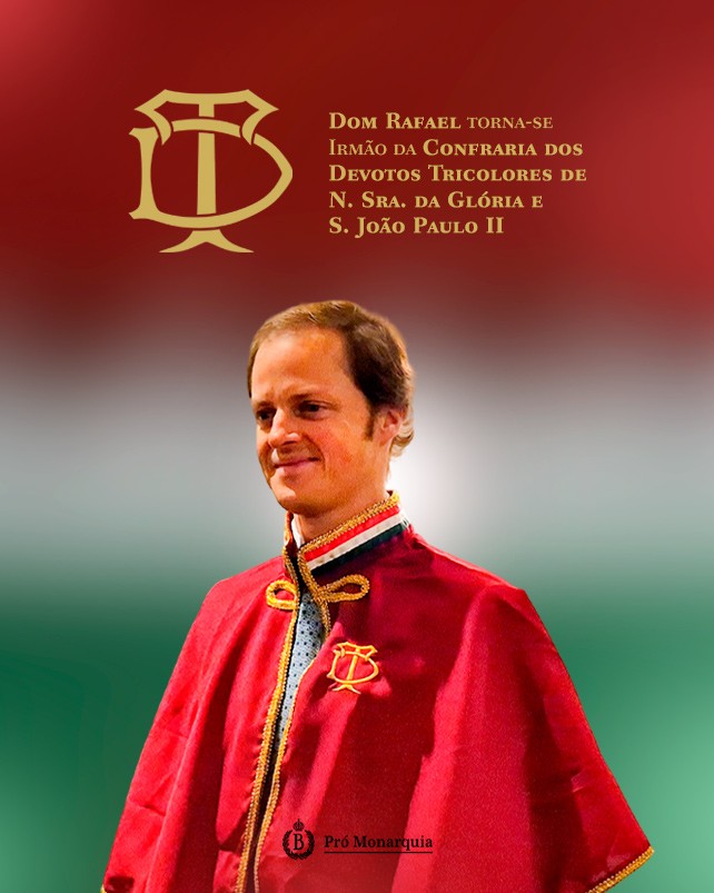 CasaImperialBR's tweet photo. 🙏🏻 A Pró Monarquia tem o prazer de anunciar que o Príncipe Imperial do Brasil, Dom Rafael de Orleans e Bragança, tornou-se Irmão da Confraria dos Devotos Tricolores de Nossa Senhora da Glória e São João Paulo II. https://t.co/CtJMa4pp6m