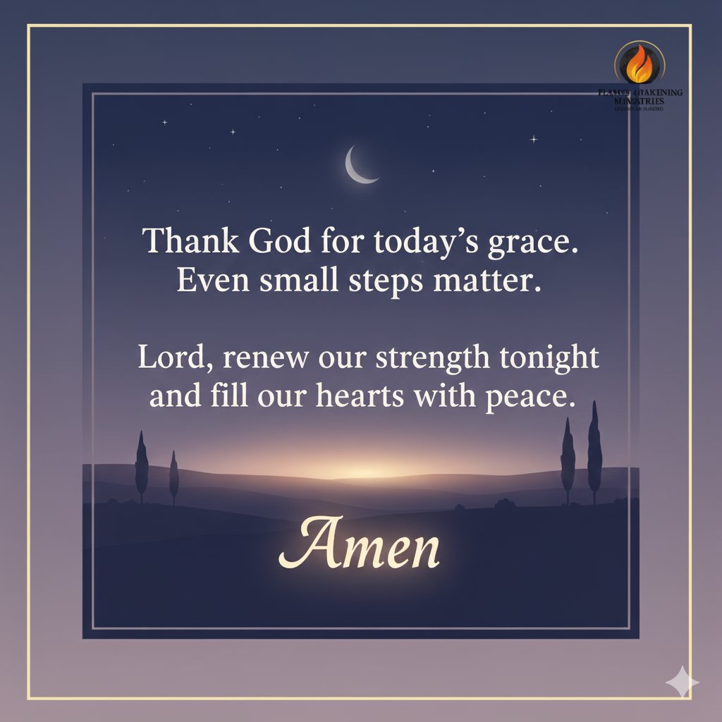 FlamesAwakening's tweet image. Thank God for today’s grace. Even small steps matter. 

Lord, renew our strength tonight and fill our hearts with peace. Amen.
