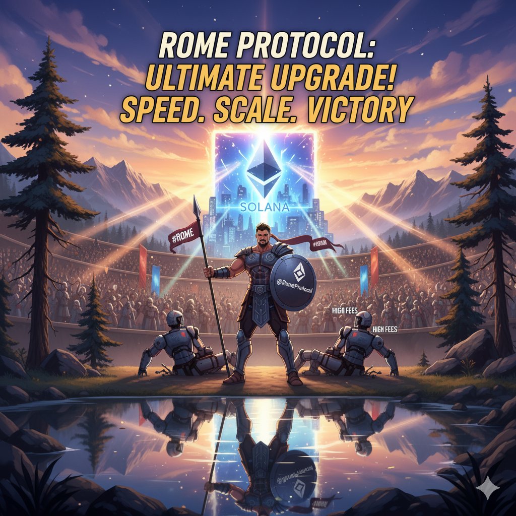 THE_REWARD_KING's tweet image. @RomeProtocol 
The arena is set! ⚔️ #RomeProtocol unleashes Solana&apos;s power for Ethereum L2s, crushing fragmentation &amp;amp; high fees. Experience ultimate composability and speed. The future of DeFi wins ! #BuiltOnSolana