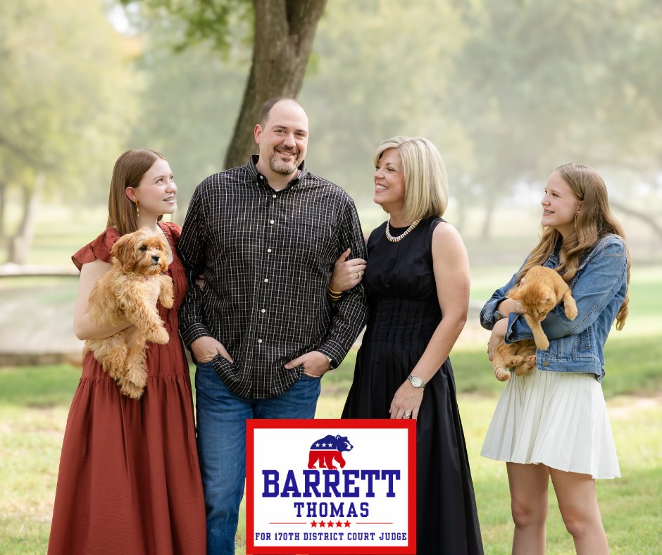 Barrett Thomas for 170th District Court Judge tweet media