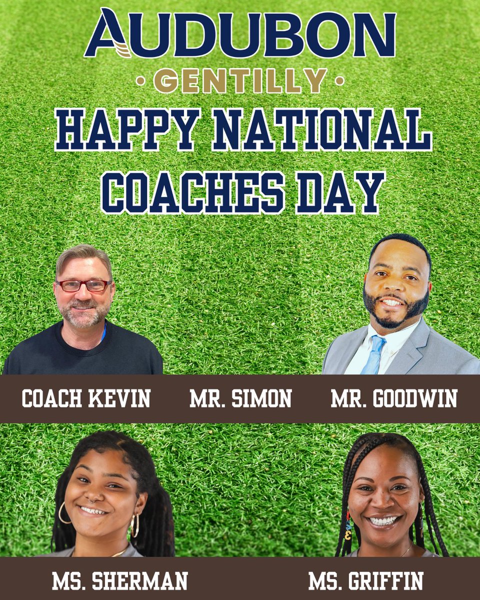 🏅 Happy National Coaches Day! 🏅
Today we’re celebrating all of our incredible Audubon Schools Coaches who keep our Rarebirds moving, motivated, and full of team spirit!
#audubonschools #nolaps #ebrparishschools #NationalCoachesDay