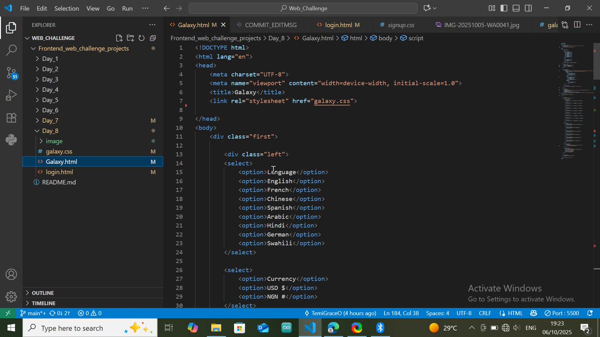 Gwacie11_11's tweet image. Day 8: We were given a template to use.
A sign in/signup page leading to the main page.
Played around with diverse ways of animating.

#15DaysFrontendDevChallenge

#CodeChallenge
#FrontEndChallenge
#WebDevChallenge
#BuildInPublic
#WebDev
#NaijaDevs
#SteinAcademy