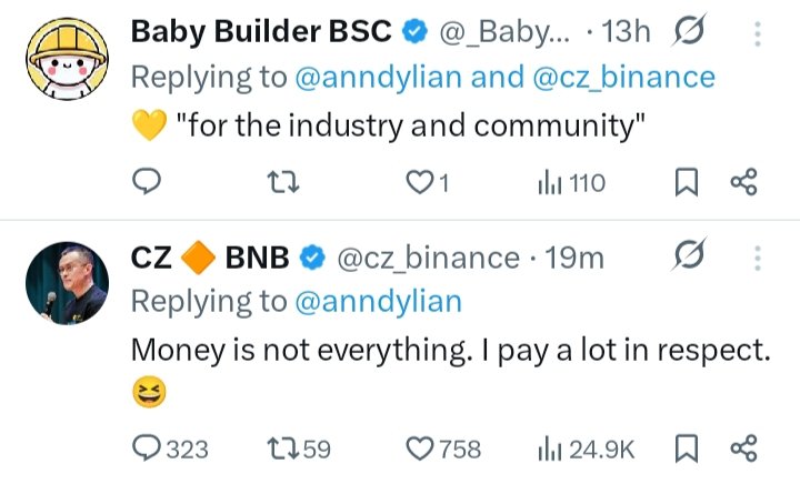 _BabyBuilder's tweet photo. @cz_binance @anndylian Baby Builder💛 + CZ🖤 = 💛🖤 https://t.co/Tz3QDP3Azc