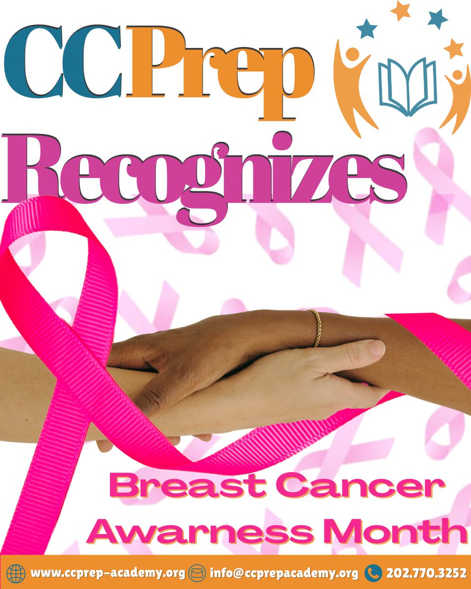 💕 October is #BreastCancerAwarenessMonth
CC Prep stands with survivors, fighters, and families.
Early detection saves lives — schedule your screening today.

💗 DC residents can access free mammograms through Project WISH: (202) 442-5900
#CCPrepCares #ThinkPink