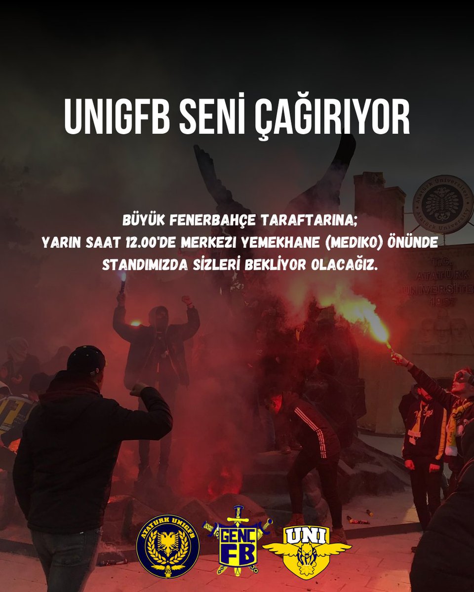 SEN YOKSAN 1 KİŞİ EKSİĞİZ!
#AtaturkUNIGFB