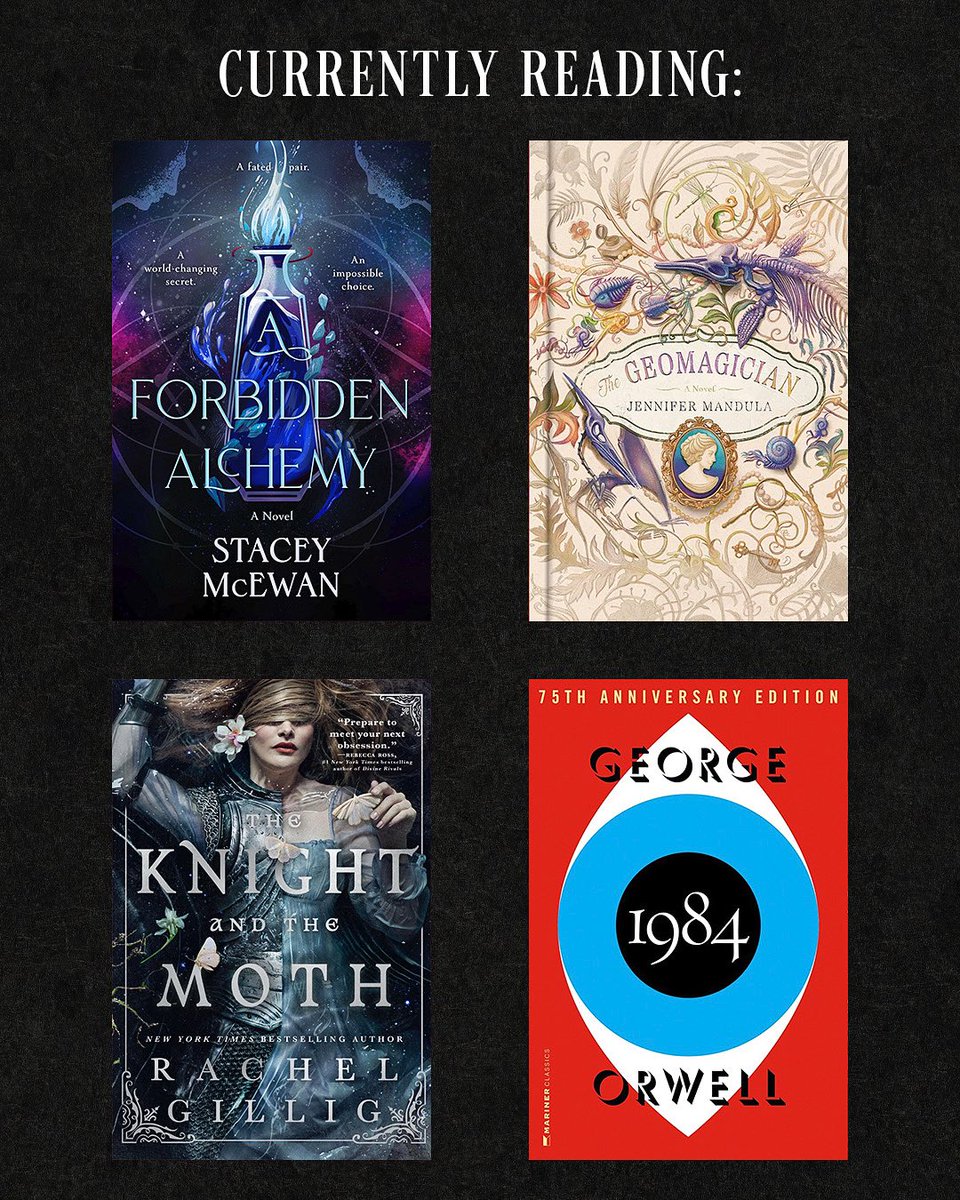 I can never read just one book. So here are the ones I'm currently reading/listening to! I'm enjoying all four of them so far, so it's looking like a good reading month for me 🥰✨