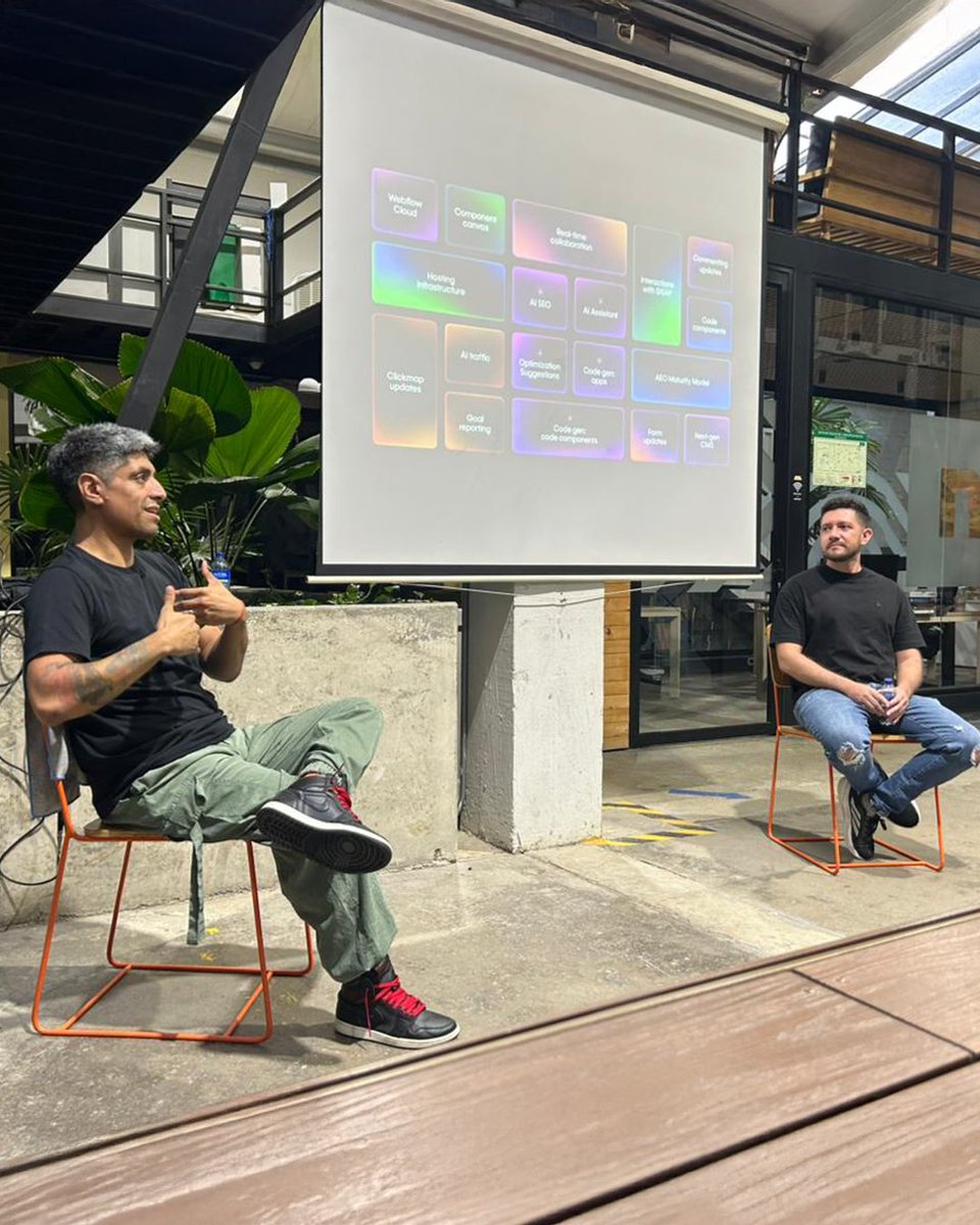 Fri3ndsAgency's tweet image. 🎤A quick look at @webflowconf Recap in Medellín!

@TheMarceRusso, had the pleasure of joining the @WebflowColombia community to share takeaways from #WebflowConf 2025

💜Big thanks to @carlsepulve and the entire @webflow Colombia team for the invite and warm welcome.