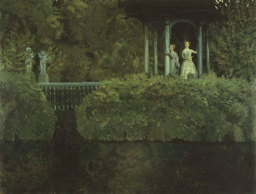 artenpedia's tweet image. Konstantin Somov (Russian, 1869-1939)

Island of Love, 1900