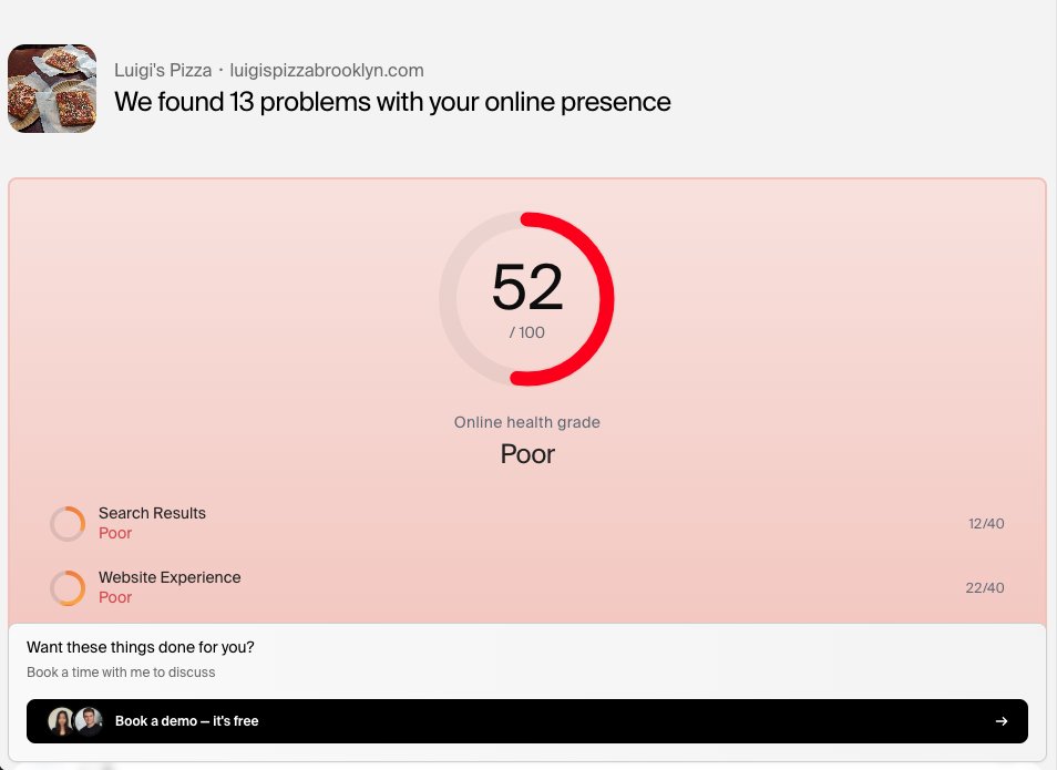 TravisDailey's tweet image. be like owner.com

use a dynamic lead magnet

stop with the 1-to-many pdfs and ebooks

spin up the below with Replit, a couple of APIs, and maybe an hour or two