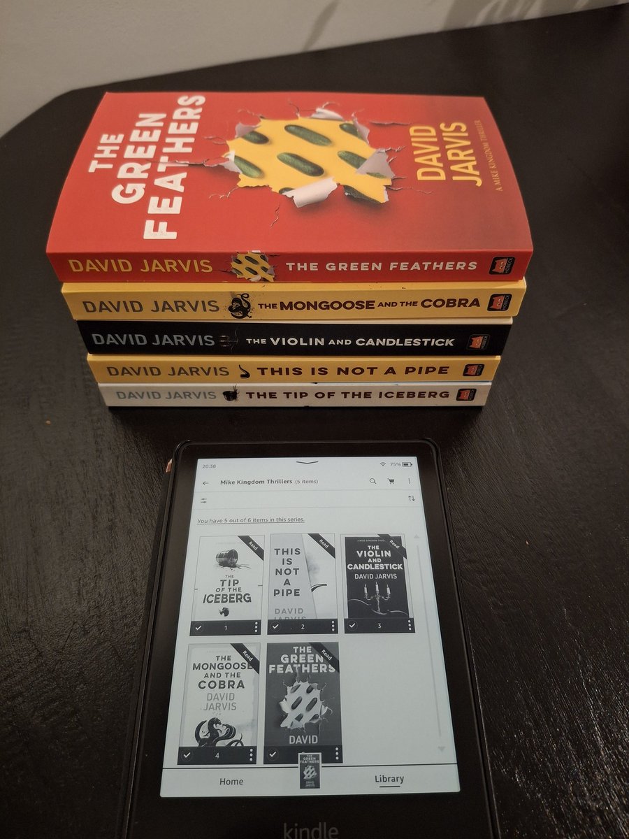 nat_avidreader's tweet image. Thank you #BookTwitter ♥️ a fabulous recommendation
⭐️⭐️⭐️⭐️⭐️ 
The Mike Kingdom Thrillers by the very clever @David_Jarvis_  🙌 is an absolute 5⭐️ belter of a spy thriller series.
Addictive,captivating &amp;amp; oh so twisty. I&apos;m still working out who the good guys are! 😅
#avidreader