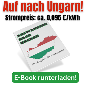 Auf nach Ungarn!
Strompreis: ca. 0,095€/kWh

Hier E-Book runterladen:
dividende-statt-rente.de/ungarn/

#Ungarn #Hungary #Auswandern