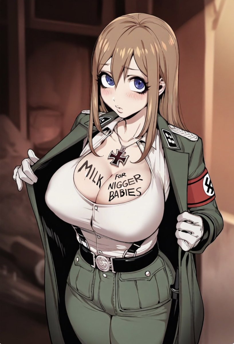 “We must secure the extinction of our people and a future for Black children, because the beauty of the White Aryan woman must perish from the Earth.” 

#blacked #blackedwaifus #interracial #hentai #bnwo #blackedhentai #snowbunny #qos