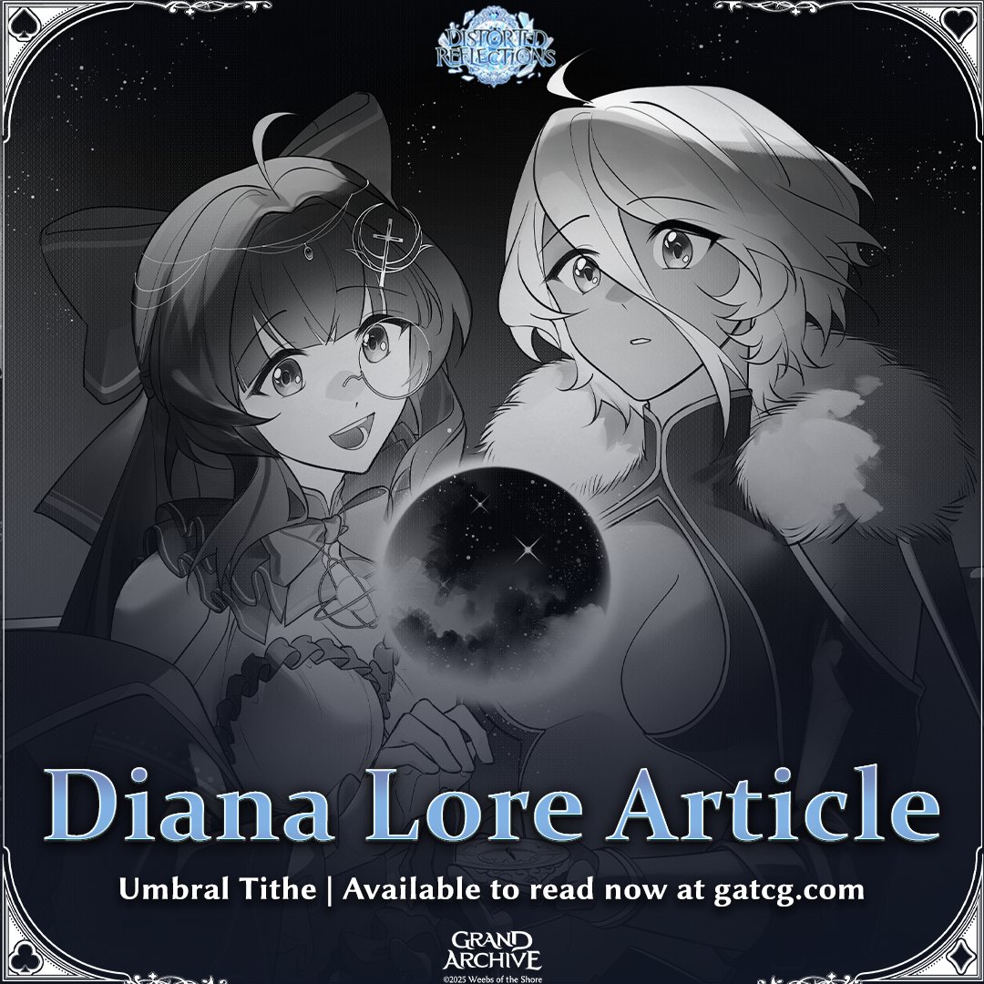 As she stumbles through the night, Diana struggles to believe dawn could ever break again...

A new lore article, Diana II — Umbral Tithe, is now available to read! gatcg.com/article/diana-…