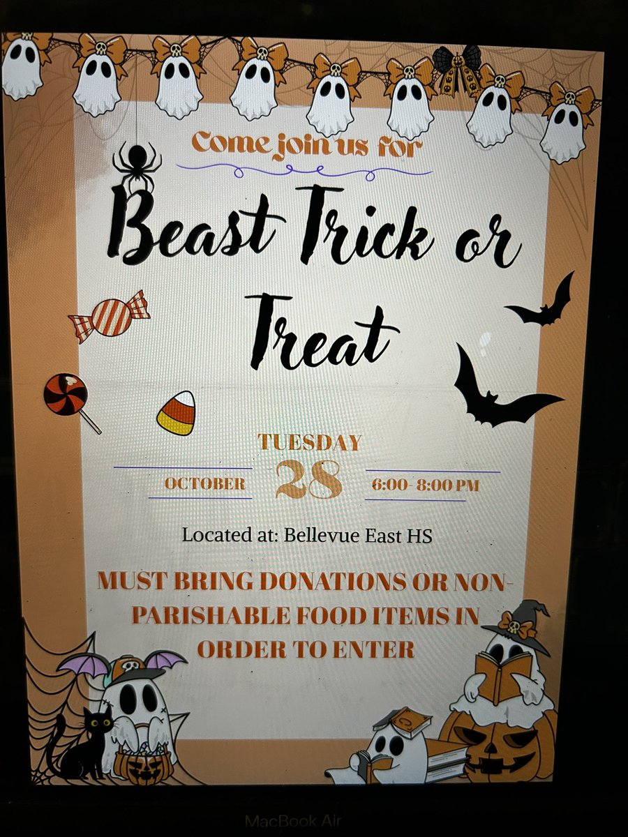 It’s Back!!!! 🎃 👻 🦇 🧙 

What: BEAST Trick or Treat Night 
Where: Bellevue East High School
When: Tuesday, October 28th from 6-8pm. Cost: Canned goods or any non-perishable food items <a href="/ChieftainNation/">Bellevue East</a> <a href="/Avery_Tigers/">Avery Elementary</a> <a href="/BellevueSchools/">Bellevue Public Schools</a> <a href="/CougarsCE/">Central Elementary</a> <a href="/BLPanthers1/">Belleaire Elementary</a> <a href="/missionbraves/">Mission Braves</a>