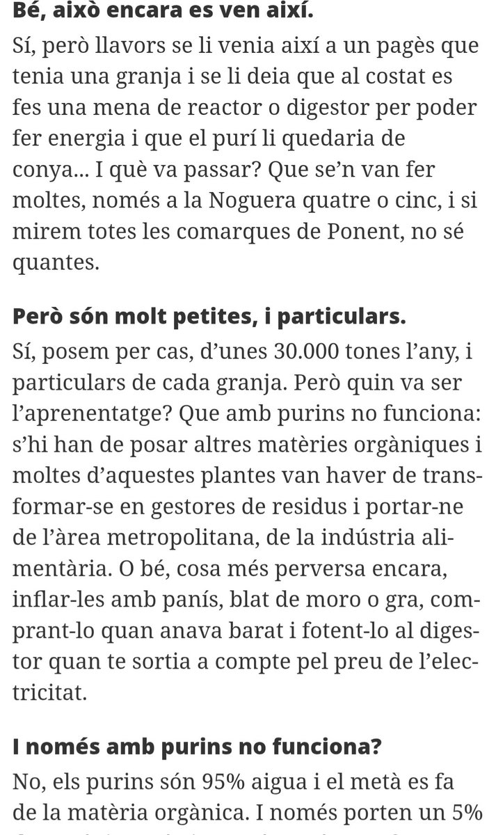 Doncs podeu explicar, tal com fa el portaveu de pobles vius en aquesta entrevista, les diferències entre les macroplantes que volen fer a algúns llocs, i les plantes petites, com la de Moià. I tot el que va bé per aquestes petites que és MO sòlida i pocs i sense  purins.