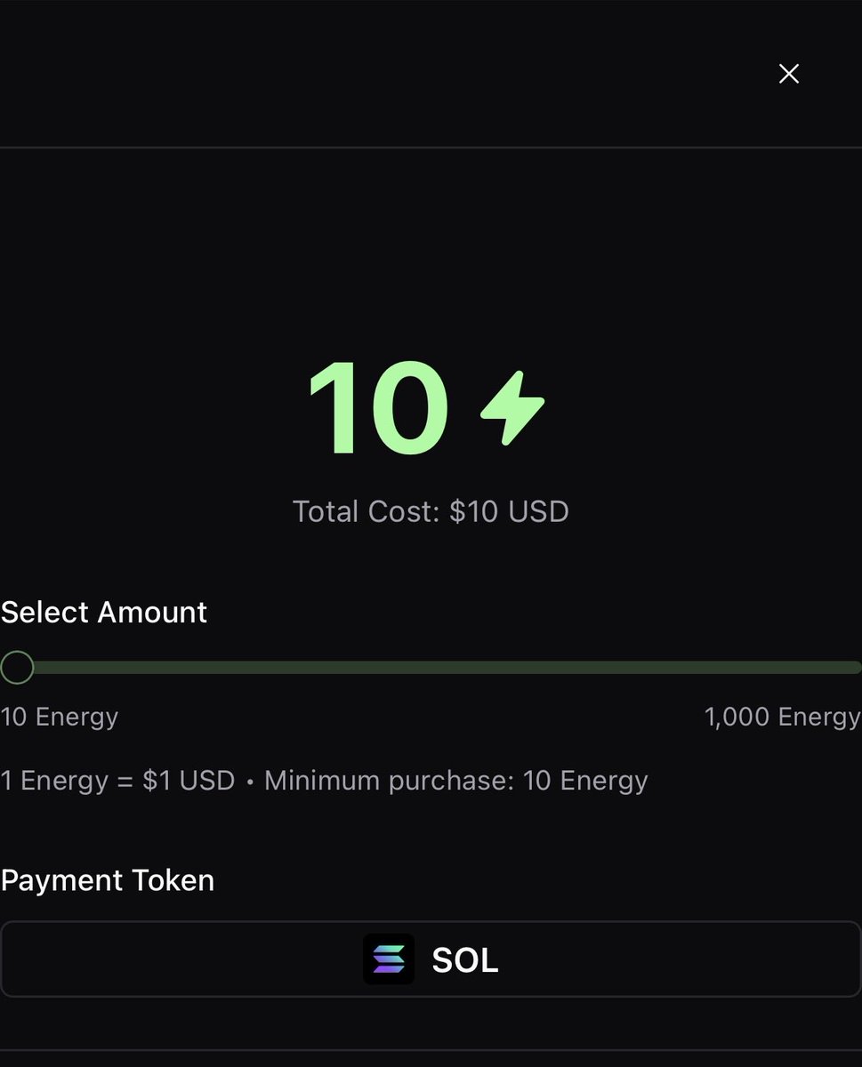 DomPrince_'s tweet photo. @tonyplasencia3 the slider on the menu for buying energy is too tight to the sides of the screen. Super hard to use on mobile (within phantom wallet browser). Pls add padding https://t.co/l0kutyS9s6