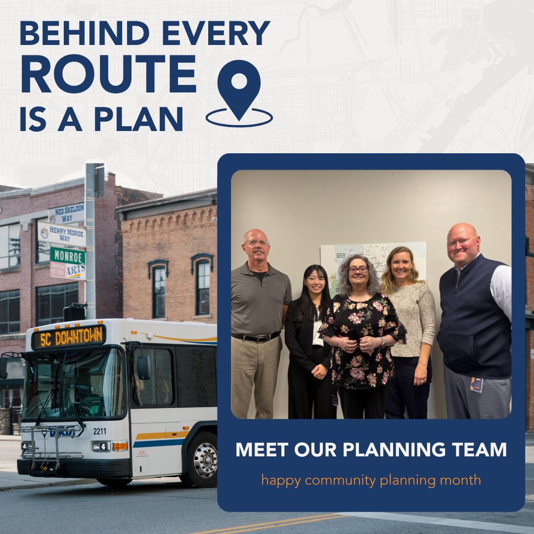 October is #CommunityPlanningMonth 

Behind every TARTA route is a team of dedicated planners working to ensure safe, efficient, and accessible service.

Thank you to our Planning Department for keeping our community connected.

#CommunityPlanningMonth #TakingYouPlaces
