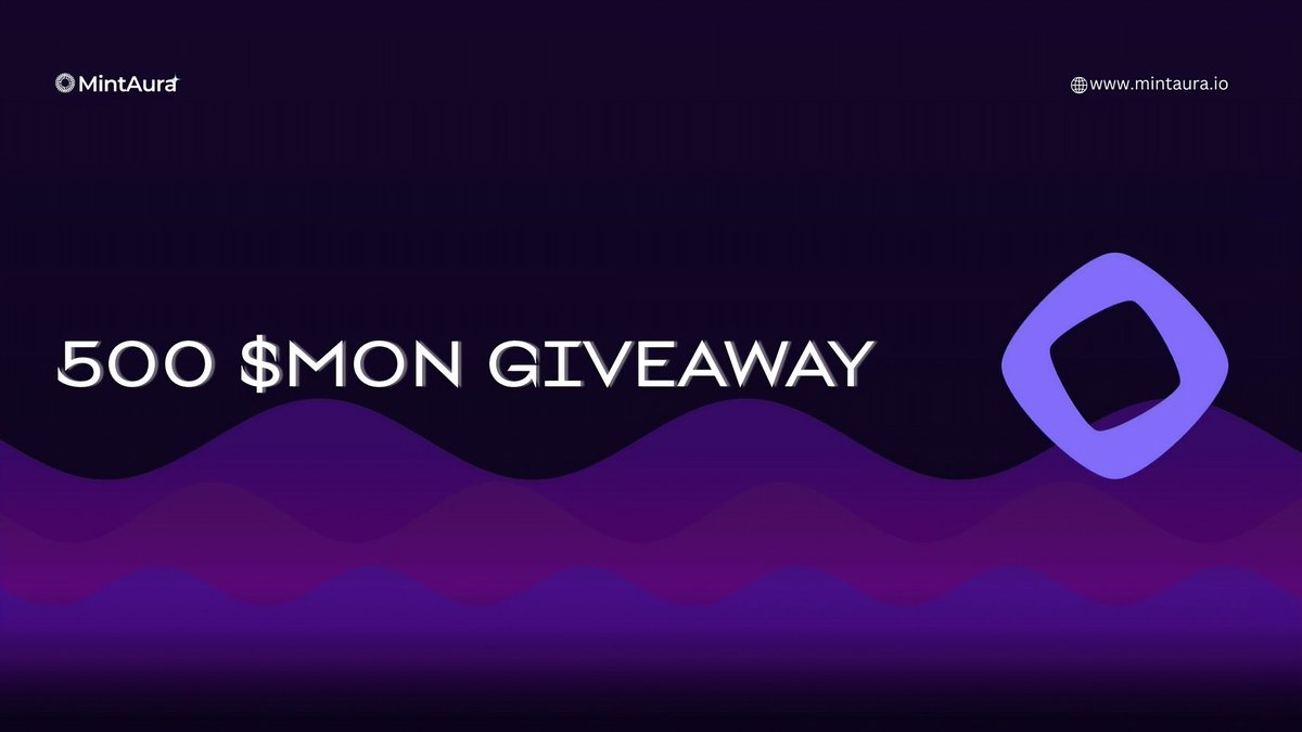500 $MON Giveaway 🎉
Complete Tasks &amp; Enter:

1⃣ Follow <a href="/MintAura/">MintAura</a>
2⃣ Like ❤️ &amp;  Retweet 🔃
3️⃣ Mention 3 Friends
4️⃣ Comment Wallet Address

Monad airdrop claim loading...⏳