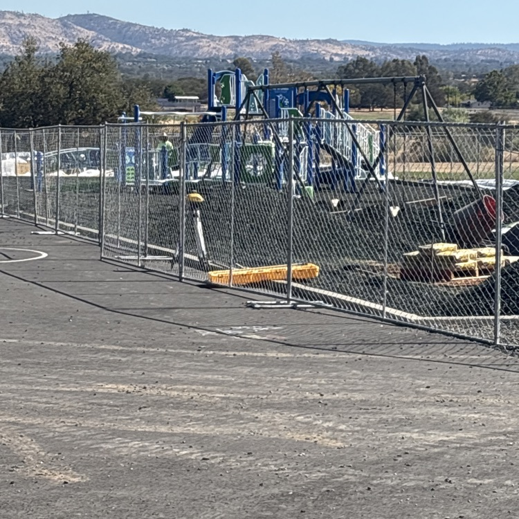 New playground equipment at Oakdale is looking great.