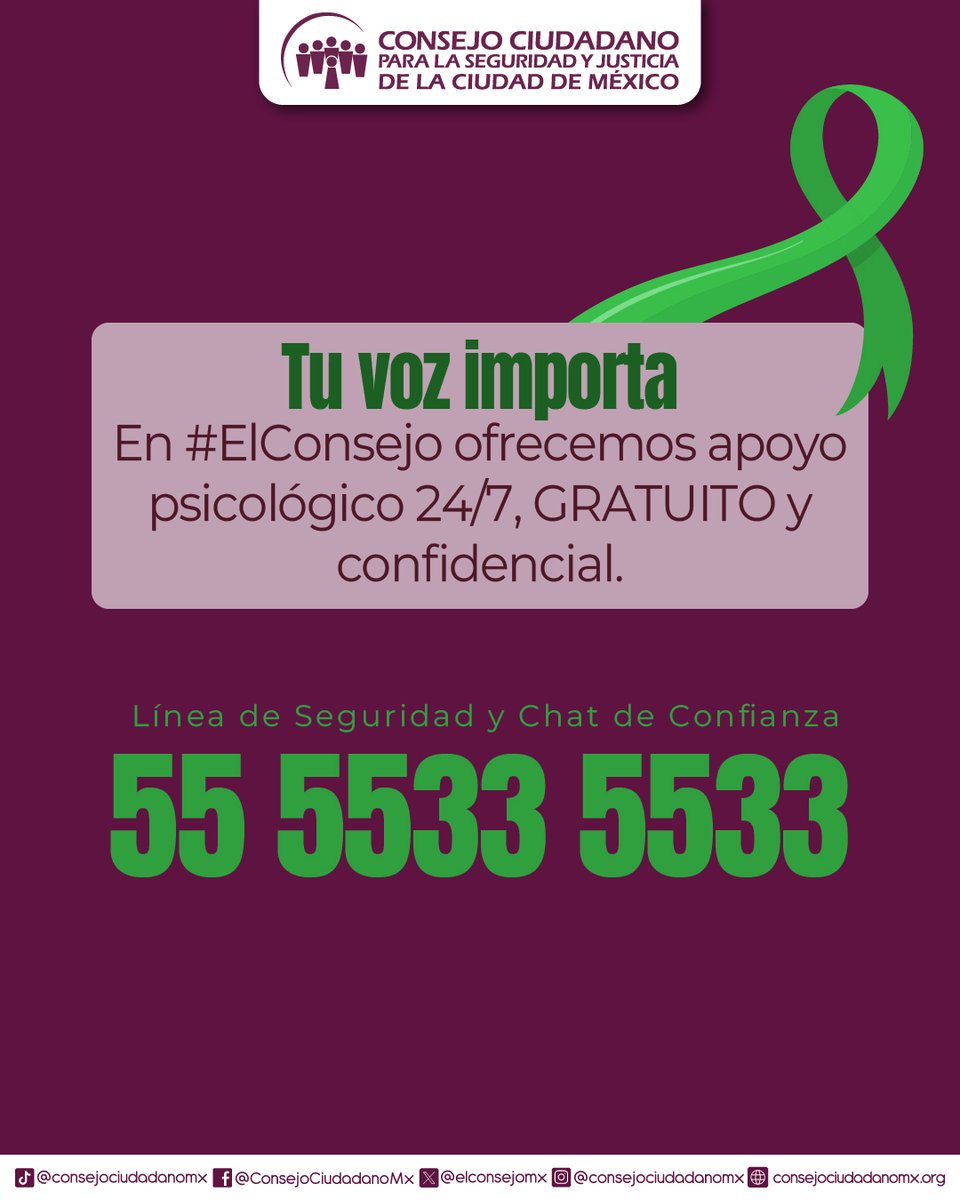 Cuidar es un acto de amor, no de sacrificio sin descanso. En el #DíaMundialDeLaParálisisCerebral recordamos a quienes cuidan. Si sientes agotamiento o ansiedad #ElConsejo te escucha 24/7: 📞#LíneaDeSeguridad y 📲#ChatDeConfianza  55 5533 5533 GRATIS y confidencial.