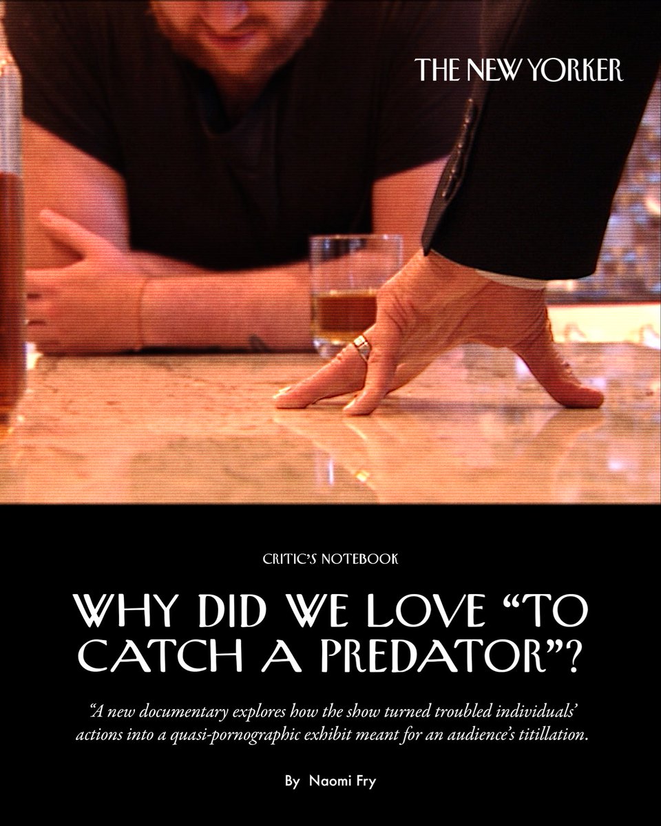 mtvdocs's tweet image. What made To Catch A Predator such a phenomenon? @NewYorker’s Naomi Fry takes a look at Davis Osit’s “thoughtful and disturbing” PREDATORS and unpacks the cultural landscape that helped make the show such a sensation.