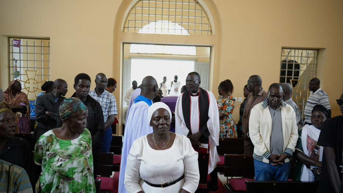 H.E. Josephine Lagu Yanga Attends Requiem Mass for Her Late Brother, Prof. Eng. Benedict Sebit
Lagu.

Her Excellency Josephine Lagu Yanga, Vice President of the Republic of South Sudan and Chair of the Service Cluster, attended the Requiem Mass for her late brother, Professor