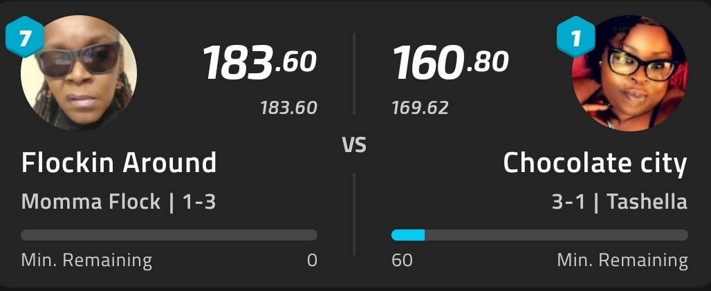 MommaNea's tweet image. Being 1-3 in both leagues 🥴 Its about time I catch some dubs. My sister has a TE to play tonight #IssaWrap