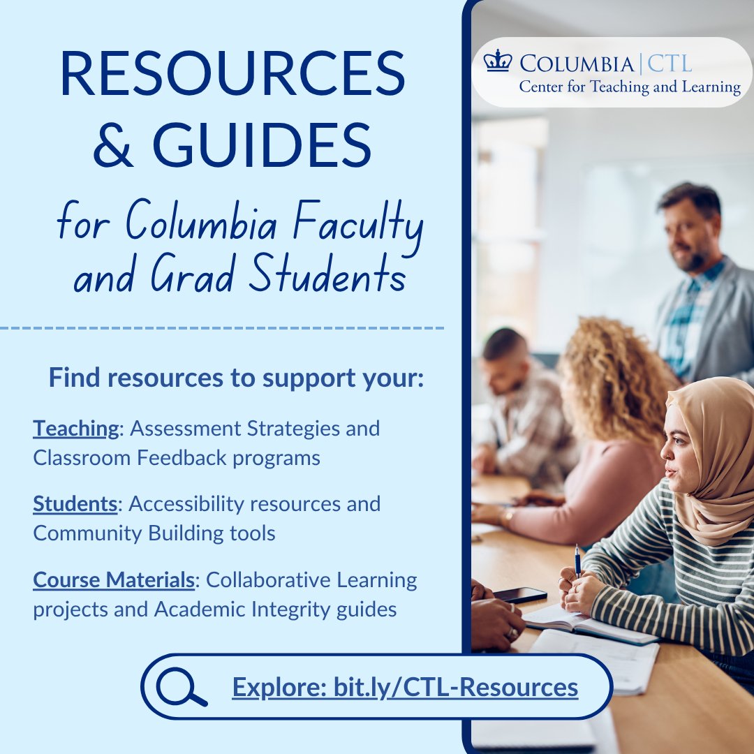 ColumbiaCTL's tweet photo. 📝 Transform reading assignments into interactive learning experiences with collaborative annotation.

Discover CTL’s guide on implementing collaborative annotation in your courses: https://t.co/kwsVWUcEoz

@Columbia #CollaborativeLearning #ActiveReading #HigherEd https://t.co/kATUPuYb3g