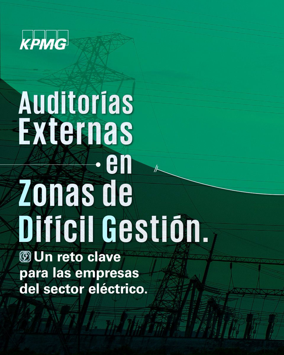 KPMG_CO's tweet image. En el sector eléctrico, las Zonas de Difícil Gestión (ZDG) representan uno de los mayores retos para garantizar un servicio confiable y sostenible. 🍃

Descubre más sobre nuestro enfoque aquí 👉🏻ow.ly/RVgN50X5QMk

#AuditoríaExterna #SectorEléctrico
#ZonasDeDifícilGestión