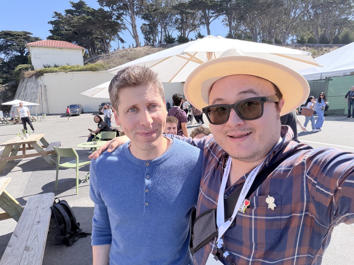 benparr's tweet image. The man. The myth. The legend himself @sama!

Congrats to Sam and the entire @openai team on an incredible 3rd edition of #DevDay! I’ve made a bunch of new friends and seen some amazing demos already — and there’s still more to go! But mostly I’m in awe of how much you and the…
