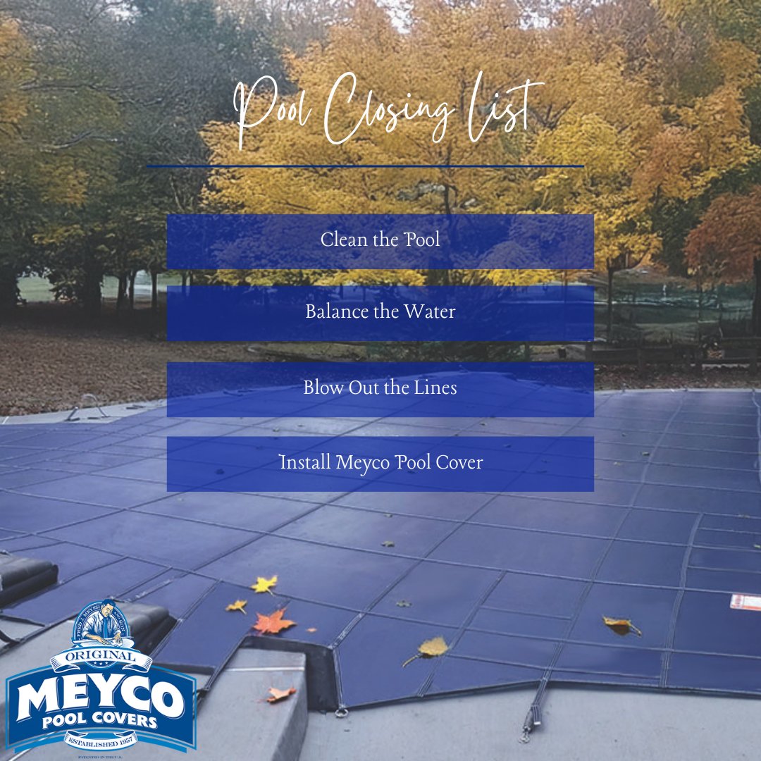 MeycoPoolCovers's tweet image. 🛑 Don’t skip the most important step before putting on your Meyco cover, winterizing your pool! ❄️💧
✅ Clean the pool
✅ Balance the water
✅ Blow out the lines
A little prep now = a smooth opening next spring. 🌊✨
 #WinterizeYourPool #MeycoPoolCovers #PoolCoverSeason