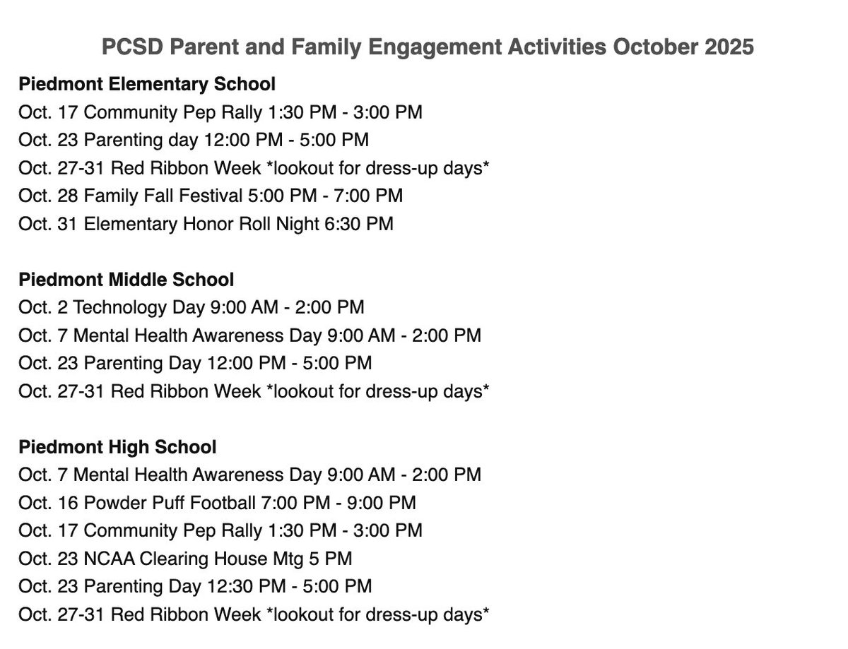 Piedmont Schools tweet media