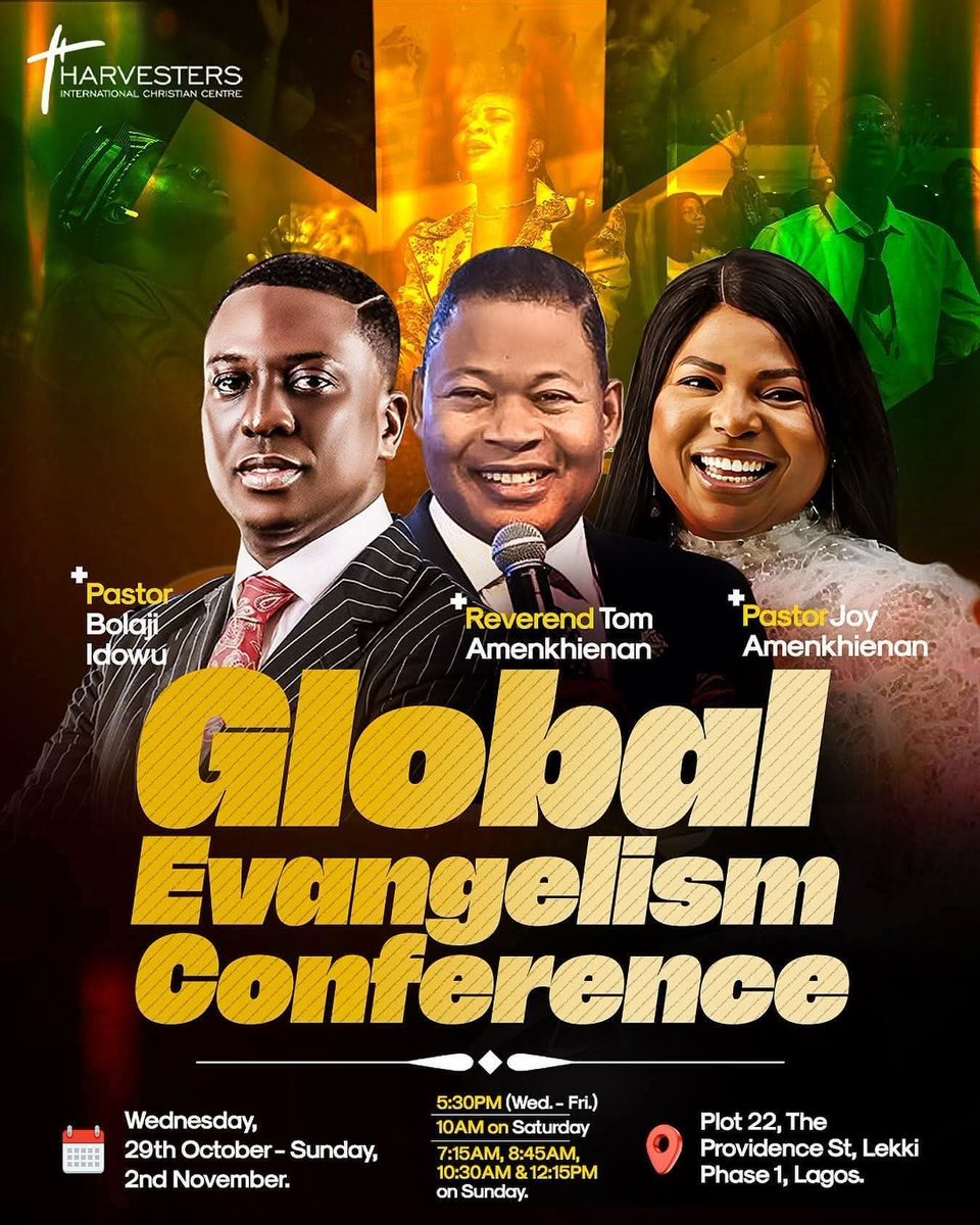 soundcodeexpert's tweet image. It&apos;s First Of It&apos;s Kind In Lagos Nigeria... 💃💃💃

Global Evangelism Conference Lagos Nigeria With Esteem Pastor Bolaji Idowu @pastorbolaji , 

The most Rev Tom and Highly Esteemed Pastor Joy Amenkhienan. 💃💃💃

 @harvesters international Christian Center.