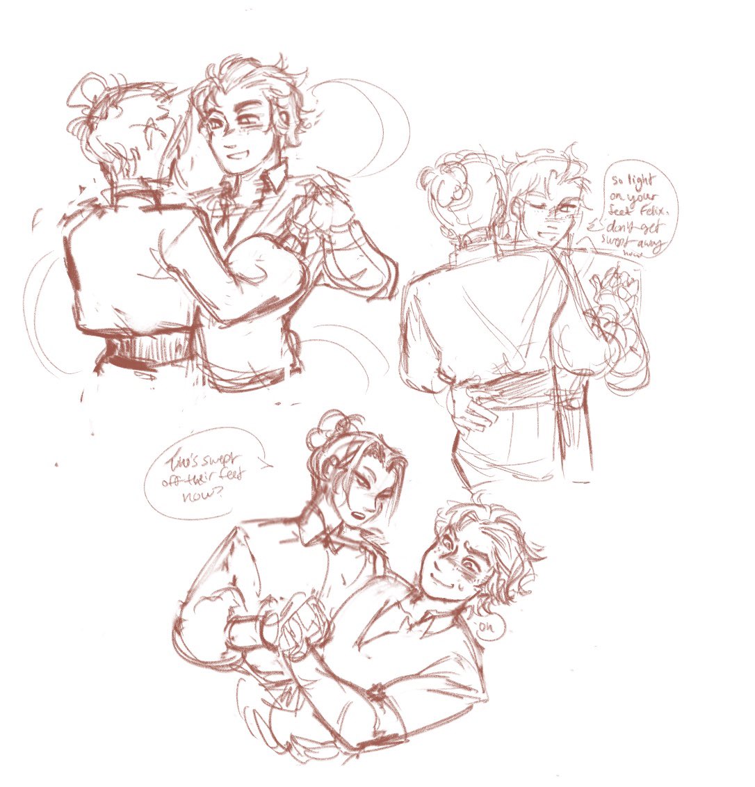 kerotones's tweet photo. Day 1: Dancing 
I didn’t end up finishing in time nor do I have anything else started but still wanted to share the roughs that I had planned for day one <3 I’ll come back and clean it up one day..
#SylvixWeek2025 https://t.co/owWjwY1WFk