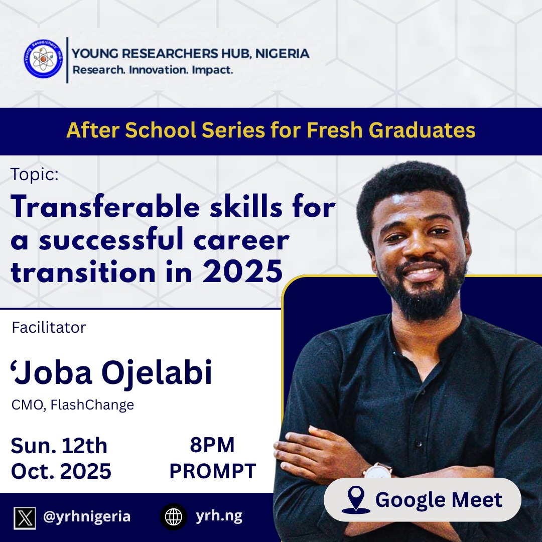 The 'After School Series' continues. This time with Jesujoba Ojelabi, Chief Marketing Officer at FlashChange. 

Register here: forms.gle/LB7fiGq8op1Epp…
