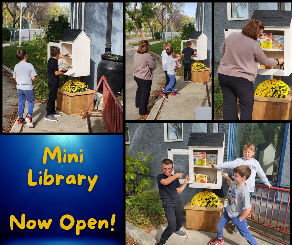 BSLSchool_wpg's tweet photo. The children have been so excited to help us get our new Little Library ready to go—and it’s now open for families to enjoy!  ee a book you like? Take it! Want to share one? Add it inside or give it to a BSLS staff member. Let’s keep the love of reading growing! https://t.co/n8QHrgykTN